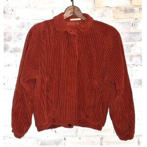 Vintage SANYO Tokyo New York Made in Japan Vintage Rust Fuzzy Bomber Jacket M*